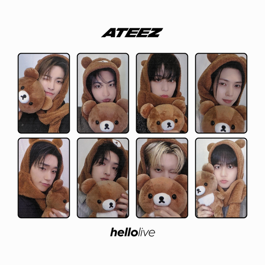 ATEEZ - HELLOLIVE (GOLDEN HOUR : PART. 3 FANSIGN 2.0 RILAKKUMA VER.) POB PHOTOCARD